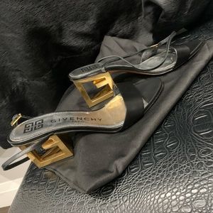 Givenchy leather sandals with triangle heel